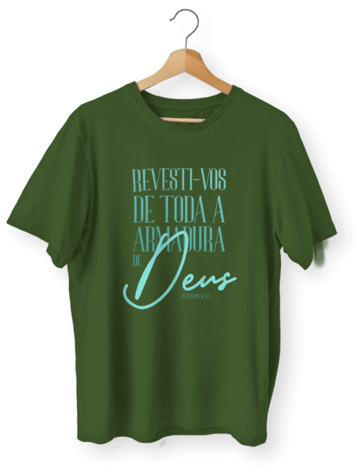 Camiseta - Estampa: Revesti-vos de toda a armadura de Deus